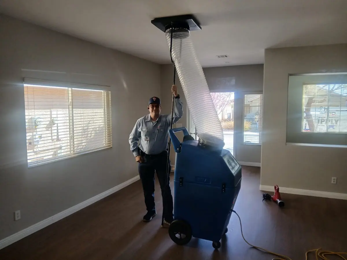 Professional Dryer Vent Cleaning work inside a Goleta home